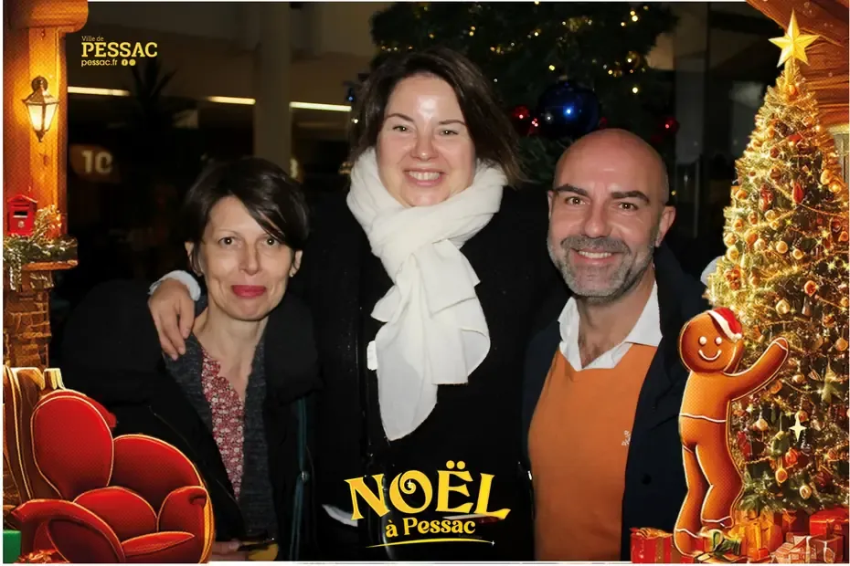 Masque d'impression photobooth, commerce : animation de Noël pour une galerie commerciale