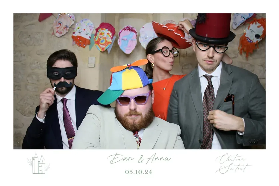 Masque d'impression photobooth, mariage : soirée masquée, décor assorti aux accessoires
